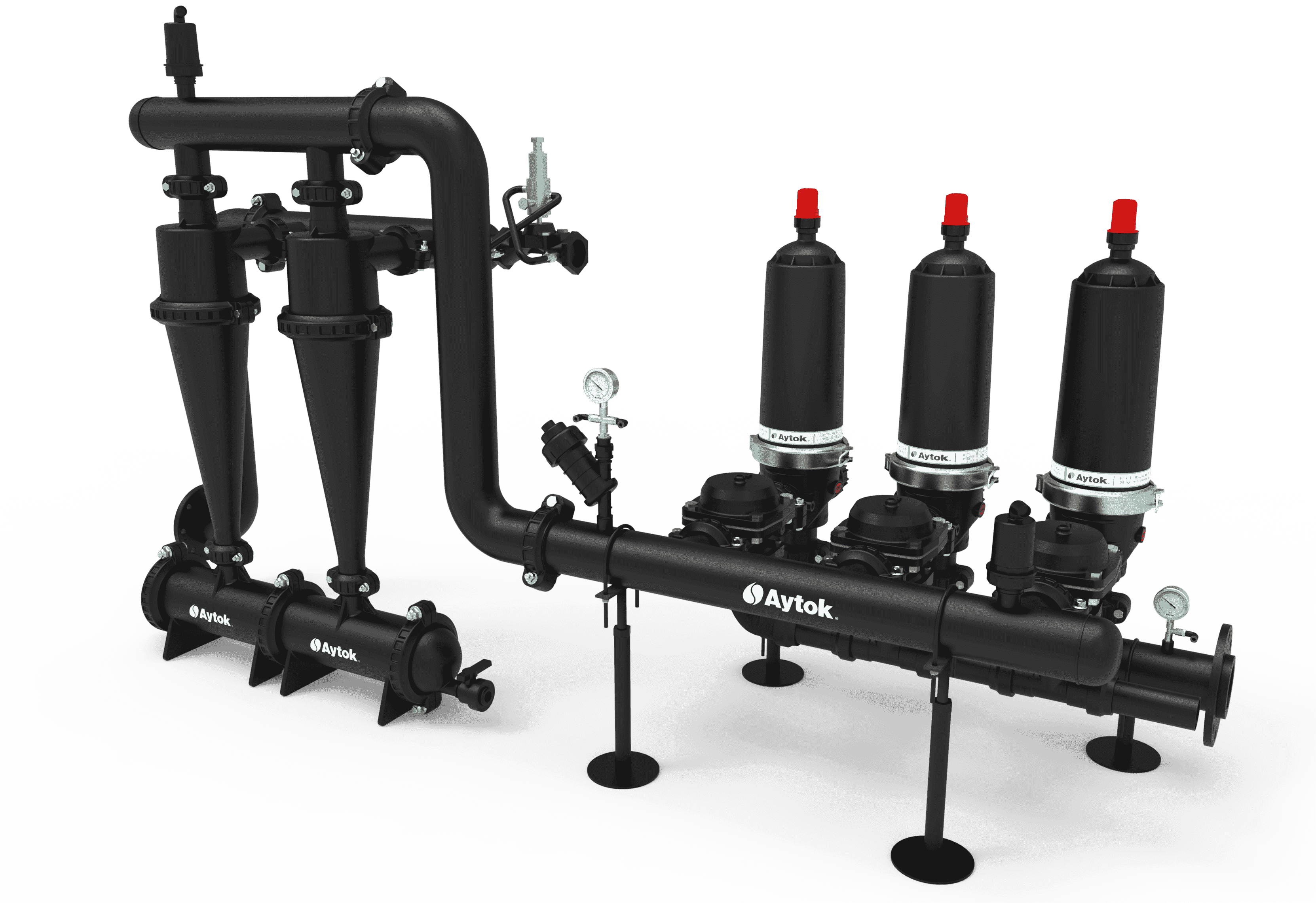 Sistema de filtro automático de plástico com hidrociclone